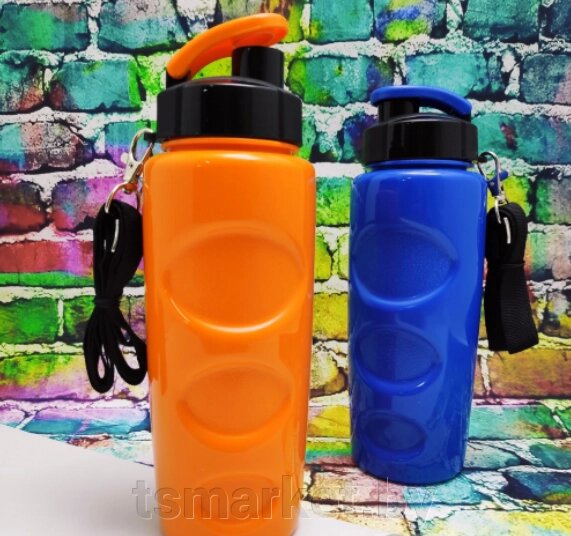 Анатомическая бутылка для воды Healih Fitness КК0420 с клапаном и регулируемым ремешком, 500 мл от компании TSmarket - фото 1