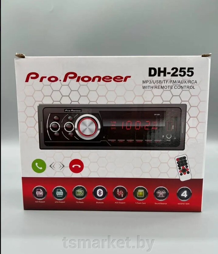 Автомагнитола Pro. Pioneer DH-255 (Bluetooth, USB, micro, AUX, FM, пульт) от компании TSmarket - фото 1