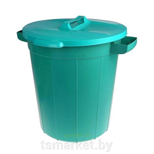 Бак для мусора 90 л пластиковый от компании TSmarket - фото 1