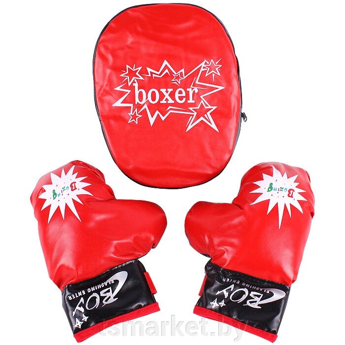 Боксёрский набор (2 перчатки, подушка) от компании TSmarket - фото 1