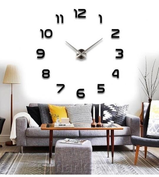 Часы настенные «Сделай сам» арабские цифры, чёрный, от 80 см. от компании TSmarket - фото 1