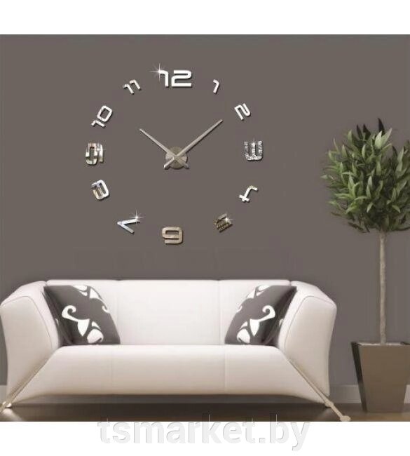 Часы настенные «Сделай сам» арабские цифры, серебро, от 80 см. от компании TSmarket - фото 1