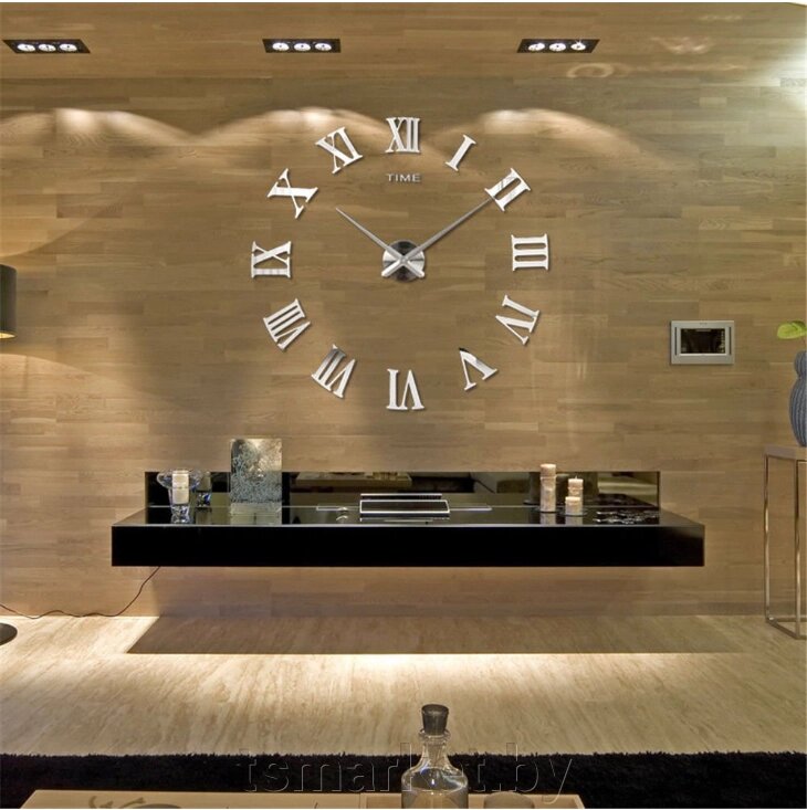 Часы настенные «Сделай сам» римские цифры, золото, от 80 см. от компании TSmarket - фото 1