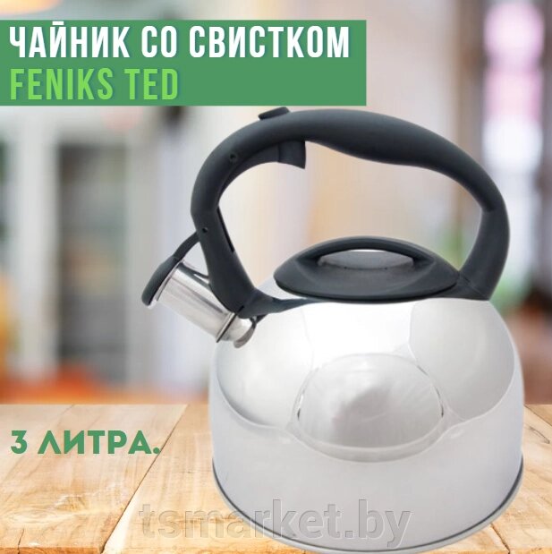 Чайник 3 л со свистком Feniks TED (глянец) FN5906 от компании TSmarket - фото 1