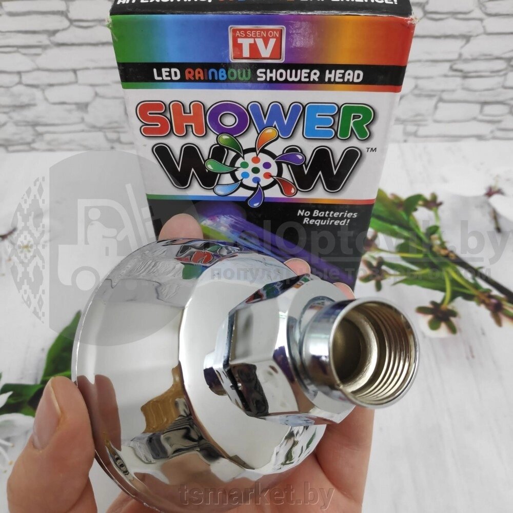 Цветная светодиодная насадка на душ Led Shower WOW (7 цветов) от компании TSmarket - фото 1
