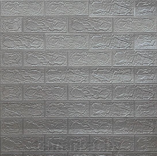 Декоративная отделочная панель самоклеящаяся Серый кирпич,  70х77см 10 штук от компании TSmarket - фото 1