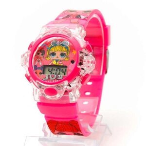 Детские электронные часы с куклами LOL 2089G с музыкой и подсветкой. Разные расцветки
