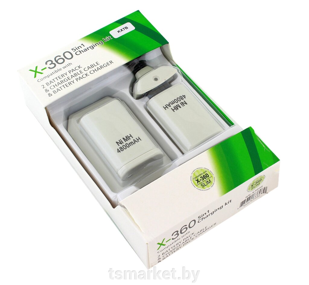 Докстанция набор для XBOX 360 2 шт АКБ+кабель Play&Charge Черный SiPL KX7A от компании TSmarket - фото 1