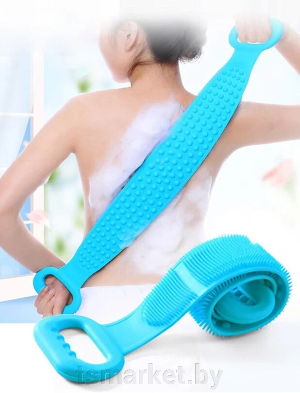 Двусторонняя силиконовая мочалка-массажер для тела Silica Gel Bath Brush от компании TSmarket - фото 1