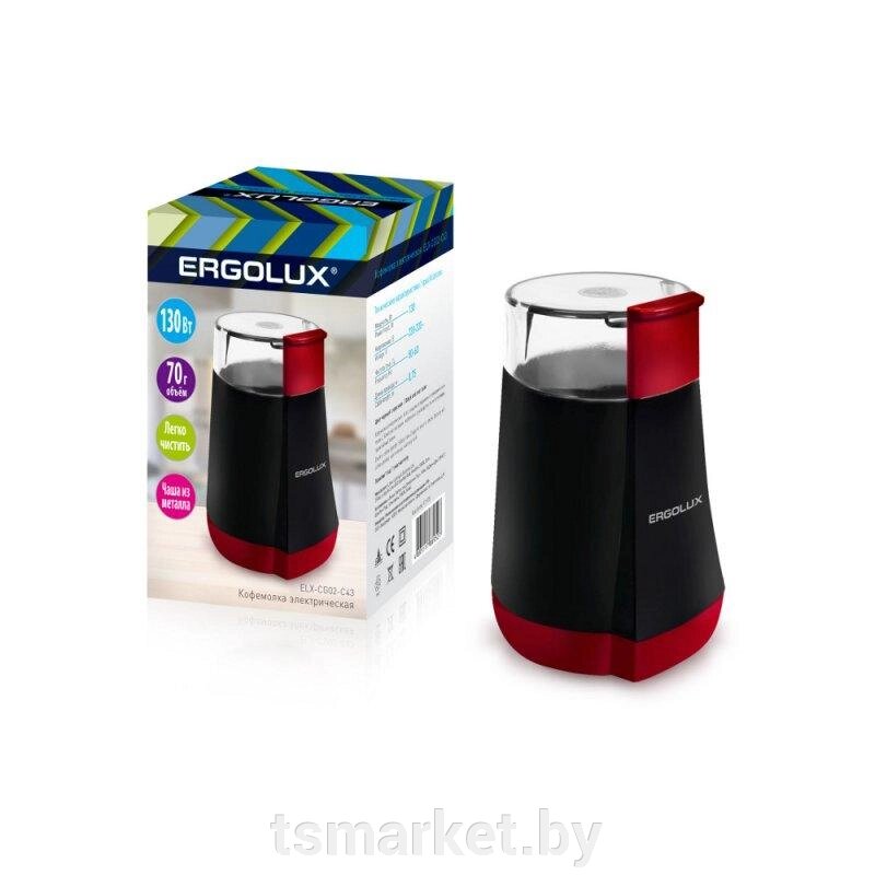 Электрическая кофемолка ELX-CG02-С43 черно-красная от компании TSmarket - фото 1