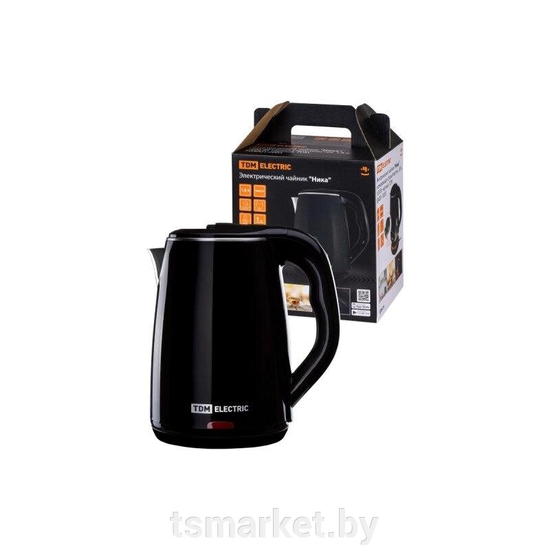 Электрический чайник "Ника", нержавеющая сталь / пластик, 1,8 л, 1800 Вт, черный, TDM от компании TSmarket - фото 1