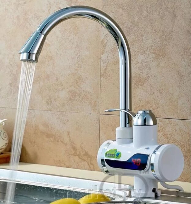 Электрический кран-водонагреватель с дисплеем Instant Electic Heating Water Faucet от компании TSmarket - фото 1