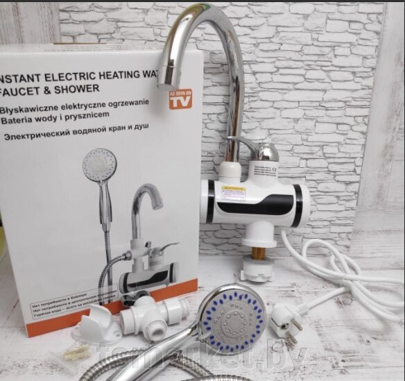 Электрический водяной душ с краном, Проточный водонагреватель-душ Instant Electric Heating Water Faucet & Show от компании TSmarket - фото 1