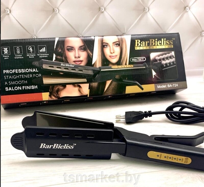 Электрический выпрямитель утюжок для волос BarBieliss BA-250, с керамическим покрытием от компании TSmarket - фото 1