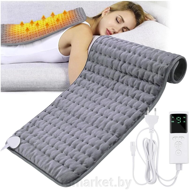 Электрогрелка плюшевая Heating Pad D3060, 75W, 60 х 30 см (220V, 9 режимов, 4 режима таймера) от компании TSmarket - фото 1