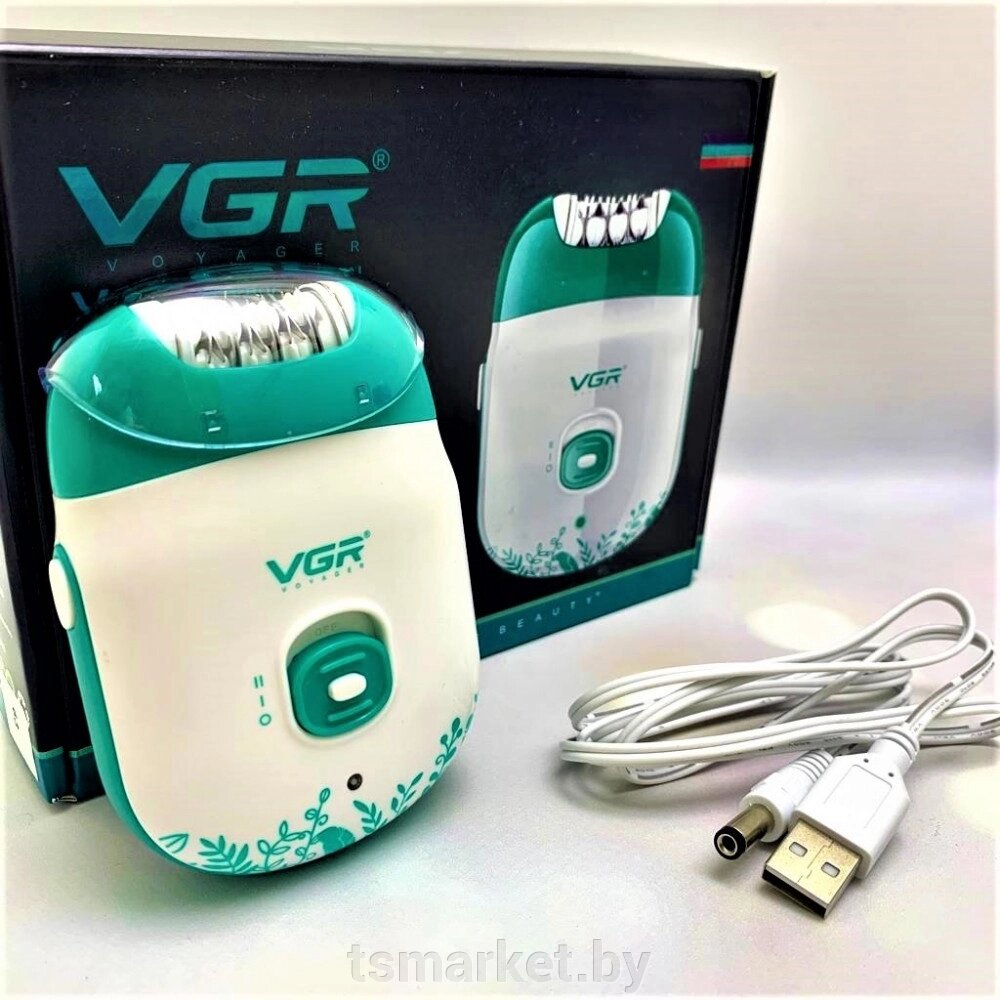 Эпилятор беспроводной для женщин VGR V-726 VOYAGER 2 режима работы. Бережная эпиляция от компании TSmarket - фото 1