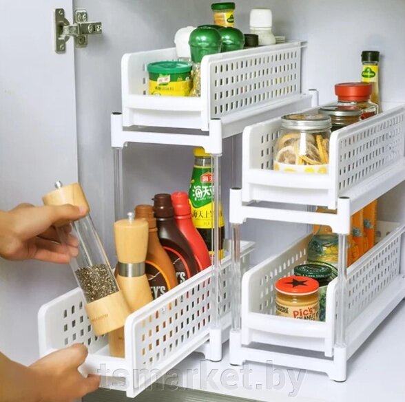 Этажерка для кухни и ванной с выдвижными ящиками от компании TSmarket - фото 1