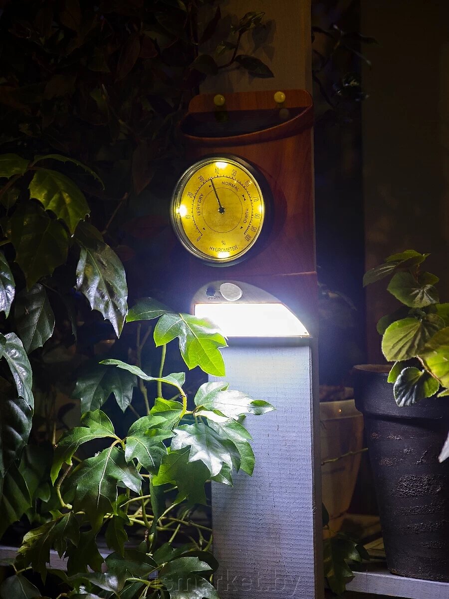 Фонарь декоративный «Чудесный сад Часы» уличный настенный, с датч. движ, на солнечной батарее от компании TSmarket - фото 1