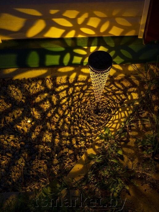 Фонарь садовый ЧУДЕСНЫЙ САД "Кружева" светодиодный проекционный на солнеч. батарее, металл от компании TSmarket - фото 1