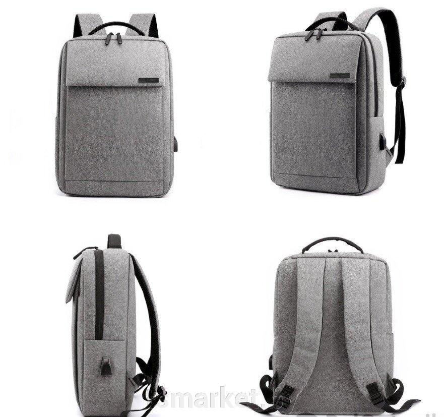 Городской рюкзак "Кембридж" с USB и отделением для ноутбука до 14.5" от компании TSmarket - фото 1