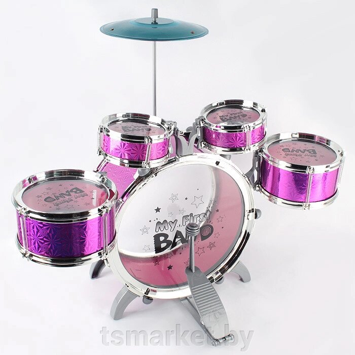 Игровой набор "Барабанная установка"Розовый от компании TSmarket - фото 1