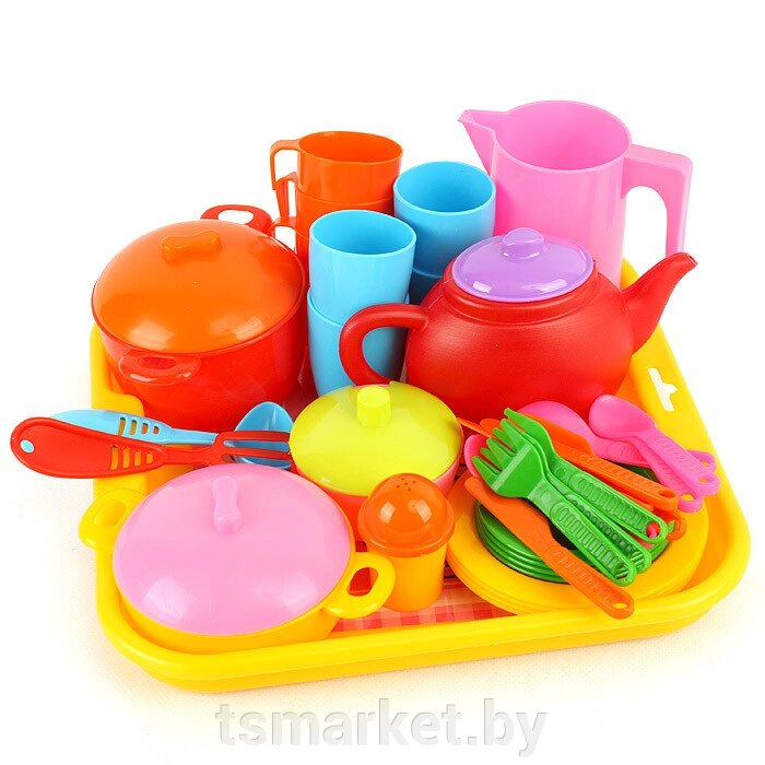 Игровой набор  детской посуды "Маленький повар"  "Little Cheff" от компании TSmarket - фото 1