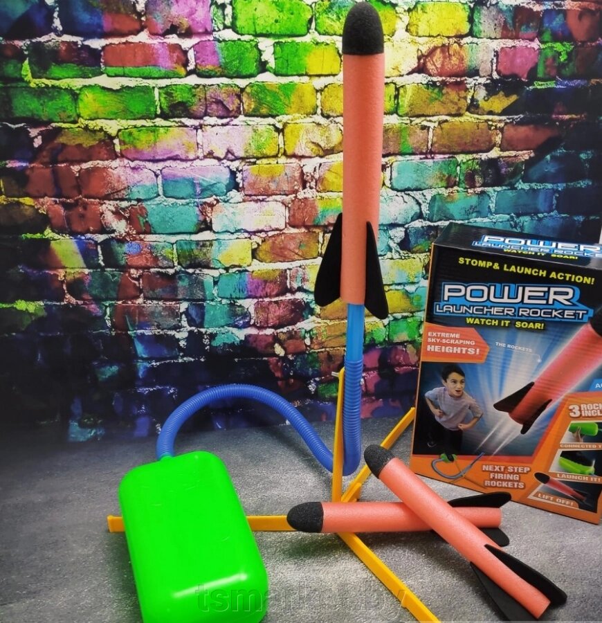Игровой набор "Ракеты" Qunxing Toys 5+ (3 ракеты, шланг, педальная пусковая установка, подставка) от компании TSmarket - фото 1