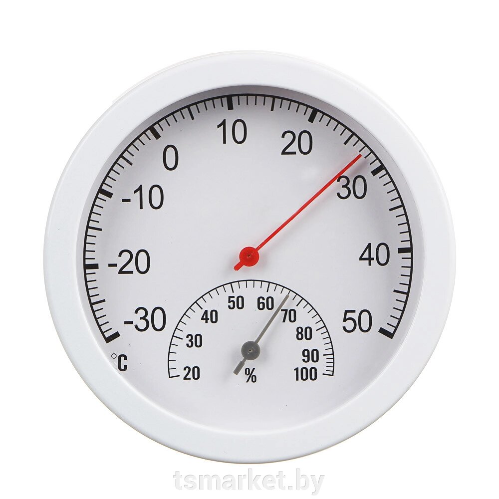 INBLOOM Термометр круглый, измерение влажности воздуха, блистер, 12,5см, пластик, металл от компании TSmarket - фото 1