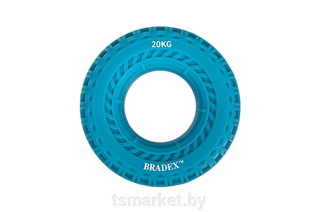 Кистевой эспандер 20 кг, круглый с протектором, синий от компании TSmarket - фото 1