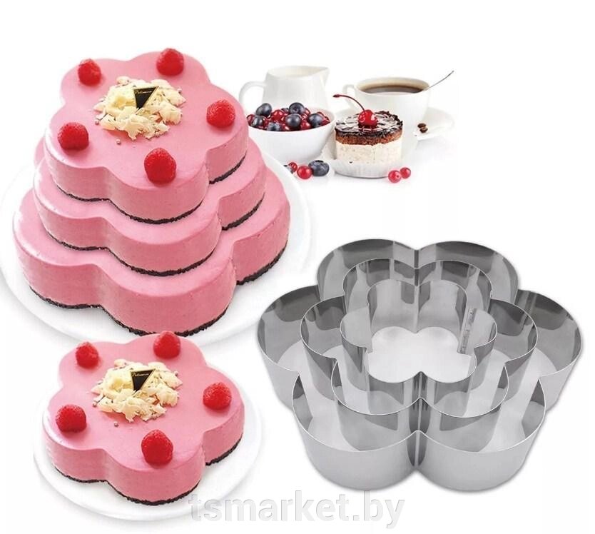 Кольца для торта из нержавеющей стали Cake Baking Tool (3 шт) Цветок от компании TSmarket - фото 1