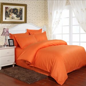 Комплект постельного белья 2-хспальный "Валенсия"Страйп-сатин. Оранжевый!