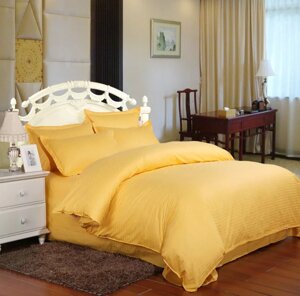 Комплект постельного белья 2-хспальный "Валенсия"Страйп-сатин. Желтый!
