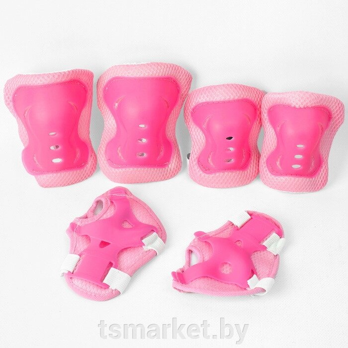 Комплект защиты розовый (колени, локти, запястья) от компании TSmarket - фото 1