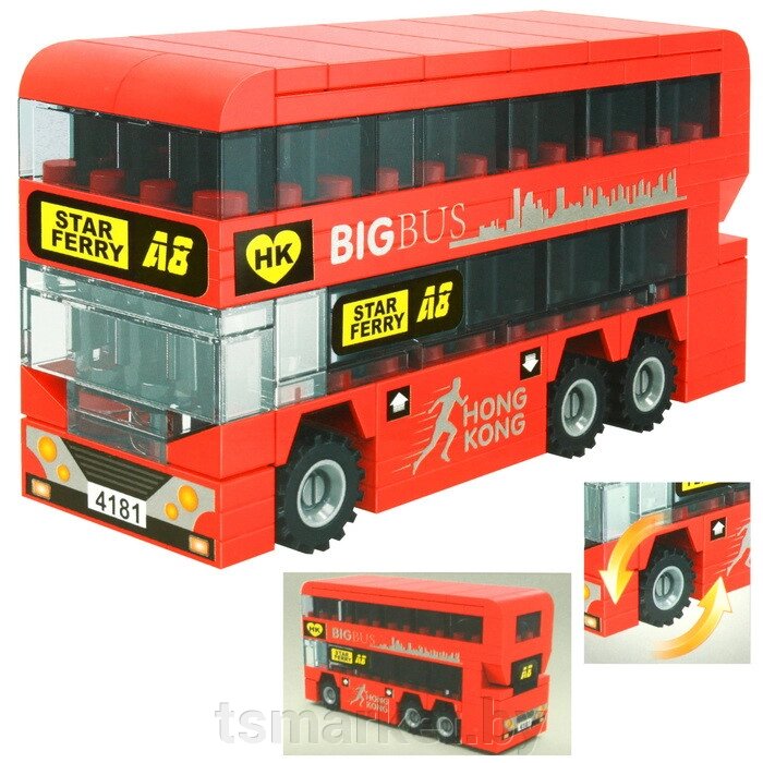 Конструктор "BIG BUS". Двухэтажный красный автобус от компании TSmarket - фото 1