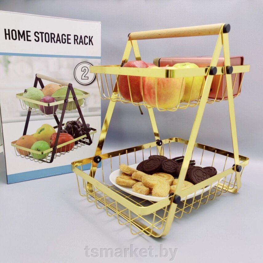 Корзина для хранения фруктов, овощей, посуды Home storage rack / фруктовница / хлебница / от компании TSmarket - фото 1