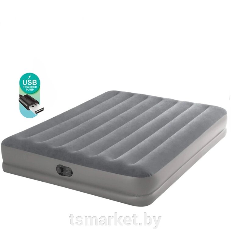 Кровать самонадувная Intex Prestige Mid-Rise USB, 203*152*30 (64114) от компании TSmarket - фото 1