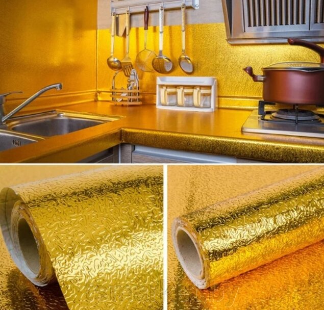 Кухонная алюминиевая фольга - стикер (60смх3м) Масло - защитная и огнестойкая от компании TSmarket - фото 1