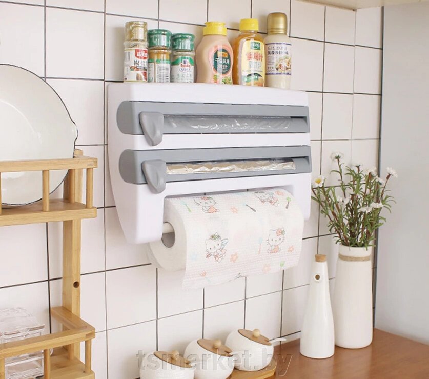 Кухонный диспенсер для бумажных полотенец, пищевой пленки и фольги Triple Paper Dispenser от компании TSmarket - фото 1