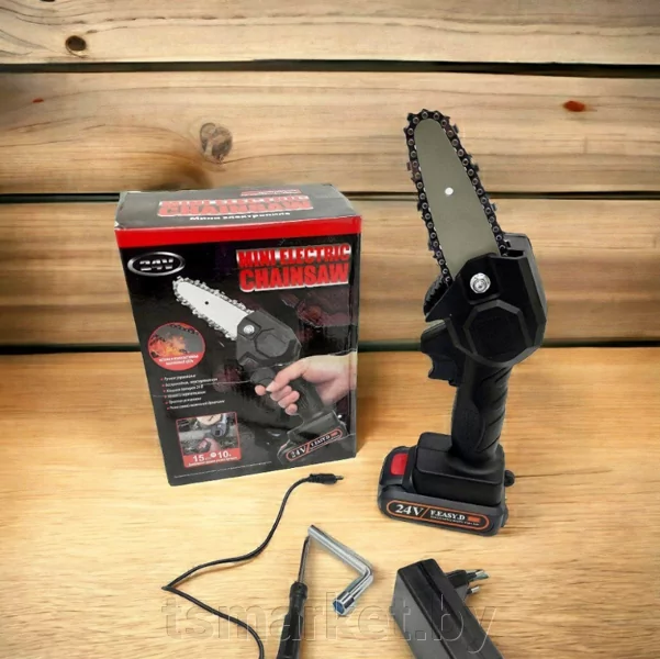 Мини - пила аккумуляторная цепная (сучкорез) Mini Electric Chainsaw 24V ...