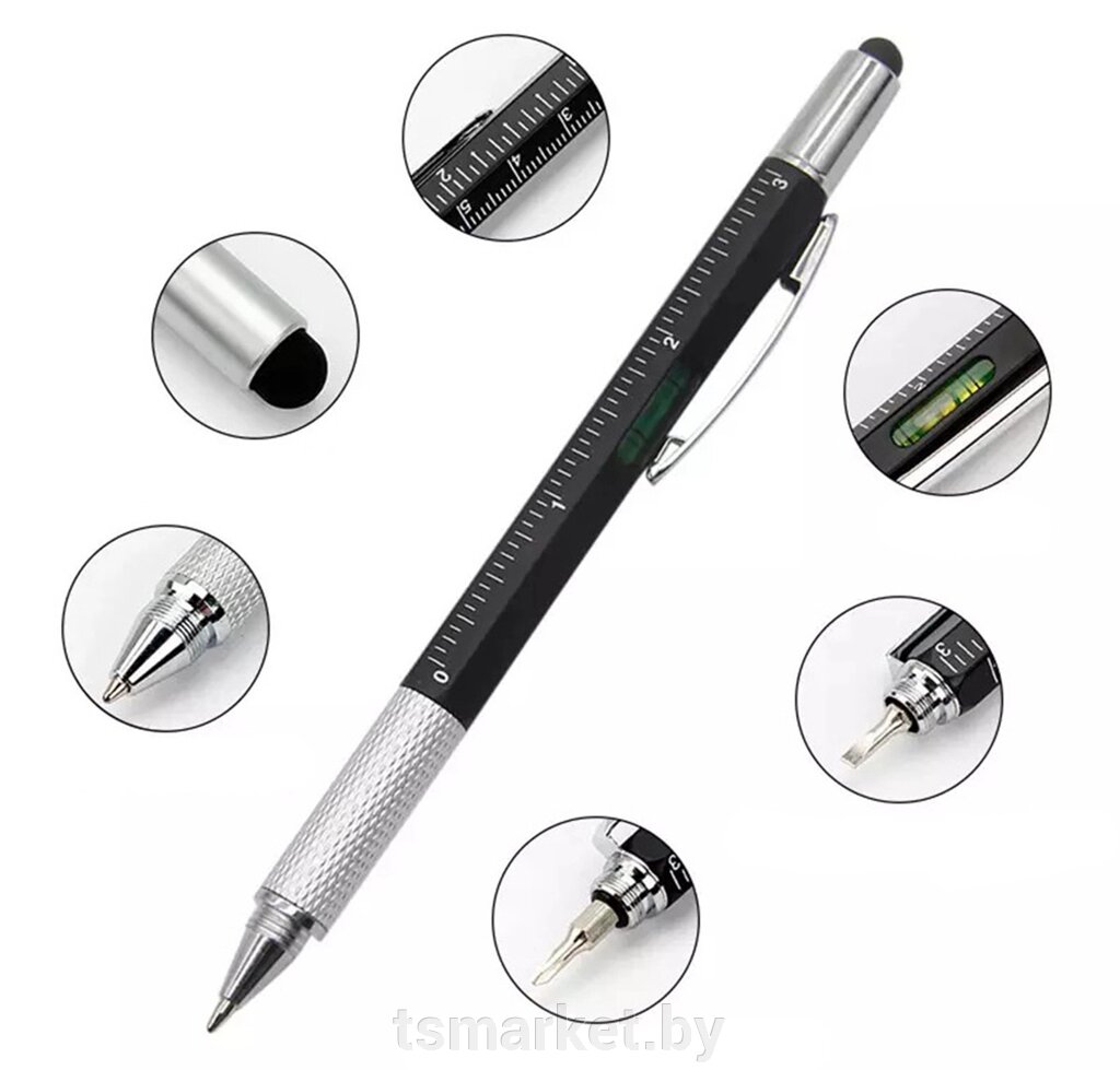 Многофункциональная ручка-мультитул 6в1 SiPL от компании TSmarket - фото 1