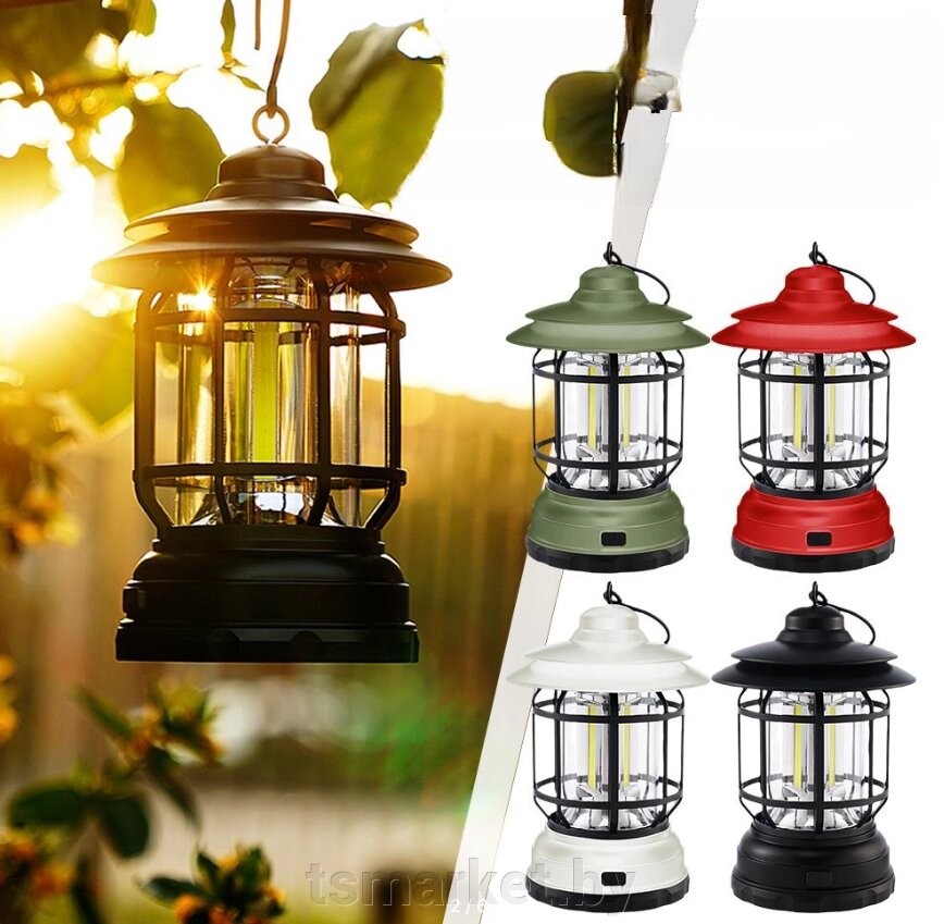 Многофункциональный подвесной походный фонарь в стиле ретро Camping Lamp от компании TSmarket - фото 1