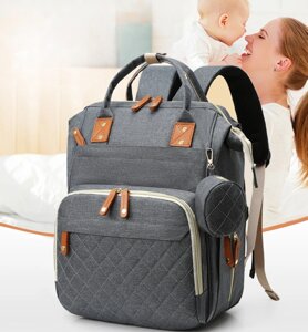 Многофункциональный рюкзак с термоотделом, USB и кошелечком Mommy's Urban для мамы и ребенка Морковный