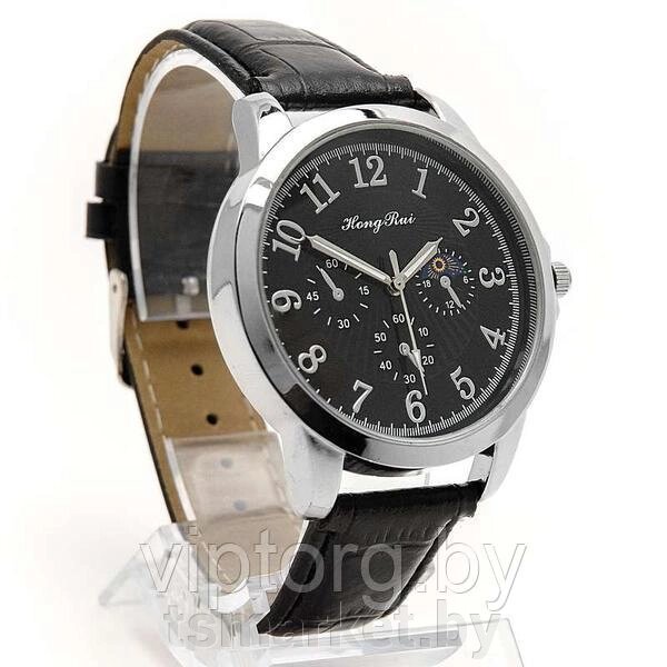 Мужские часы HONG RUI 6031G на кожаном ремешке от компании TSmarket - фото 1
