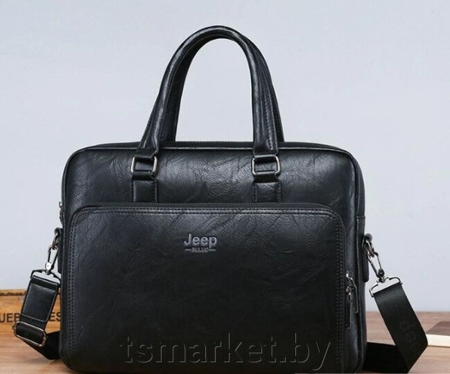 Мужской классический портфель Jeep Buluo для документов (отделение для гаджетов до 17 дюймов) от компании TSmarket - фото 1