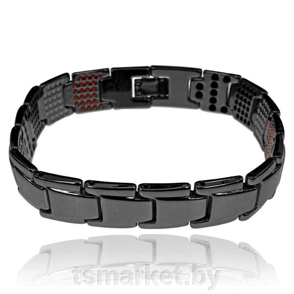 Мужской магнитный браслет, 21,5см, цвет чёрный от компании TSmarket - фото 1
