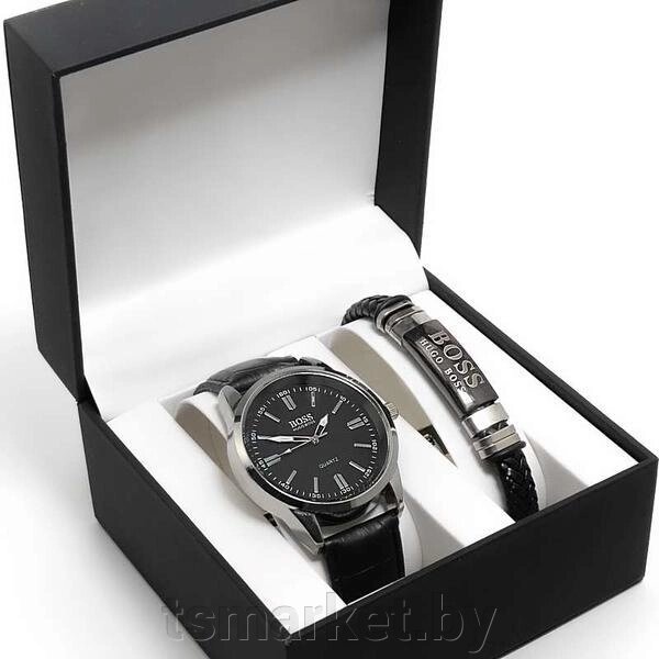 Мужской подарочный набор 2 в 1 ( часы + браслет) от компании TSmarket - фото 1