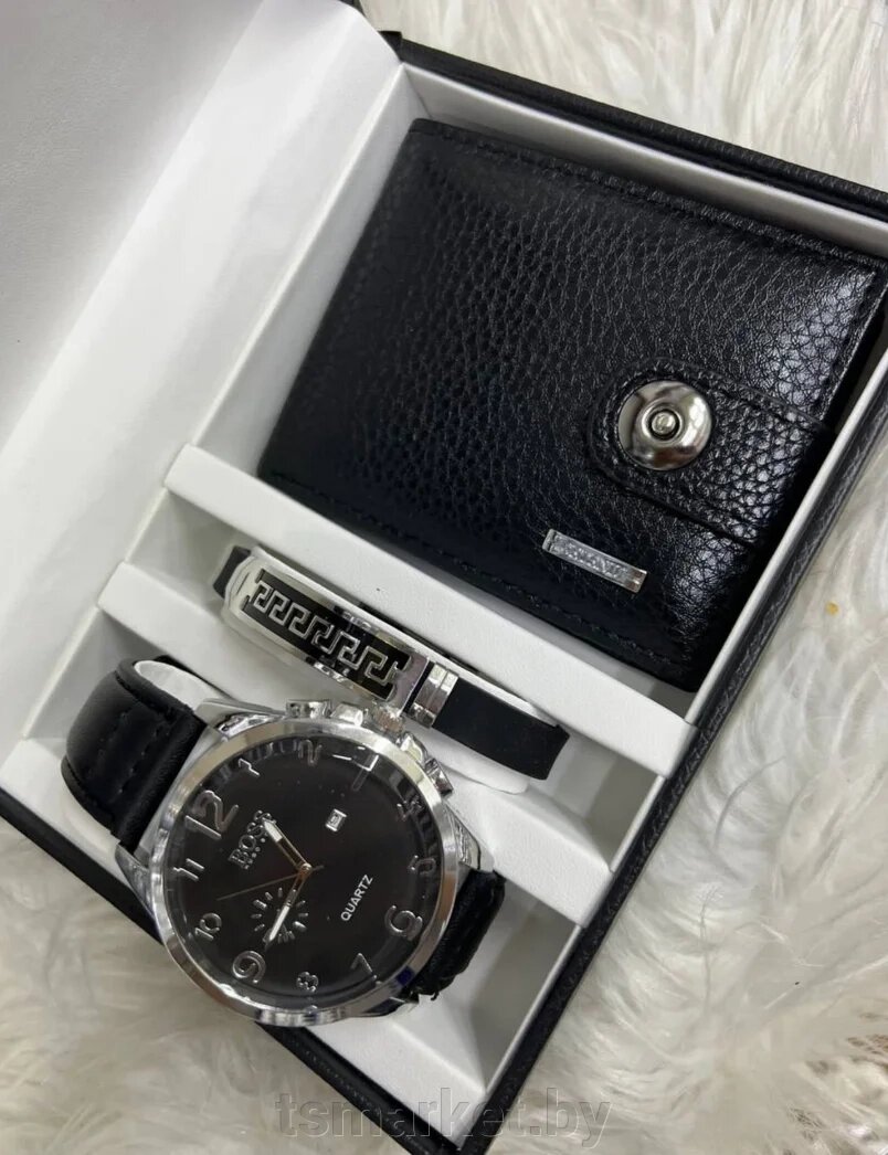 Мужской подарочный набор часы, браслет и кошелек - в ассортименте от компании TSmarket - фото 1