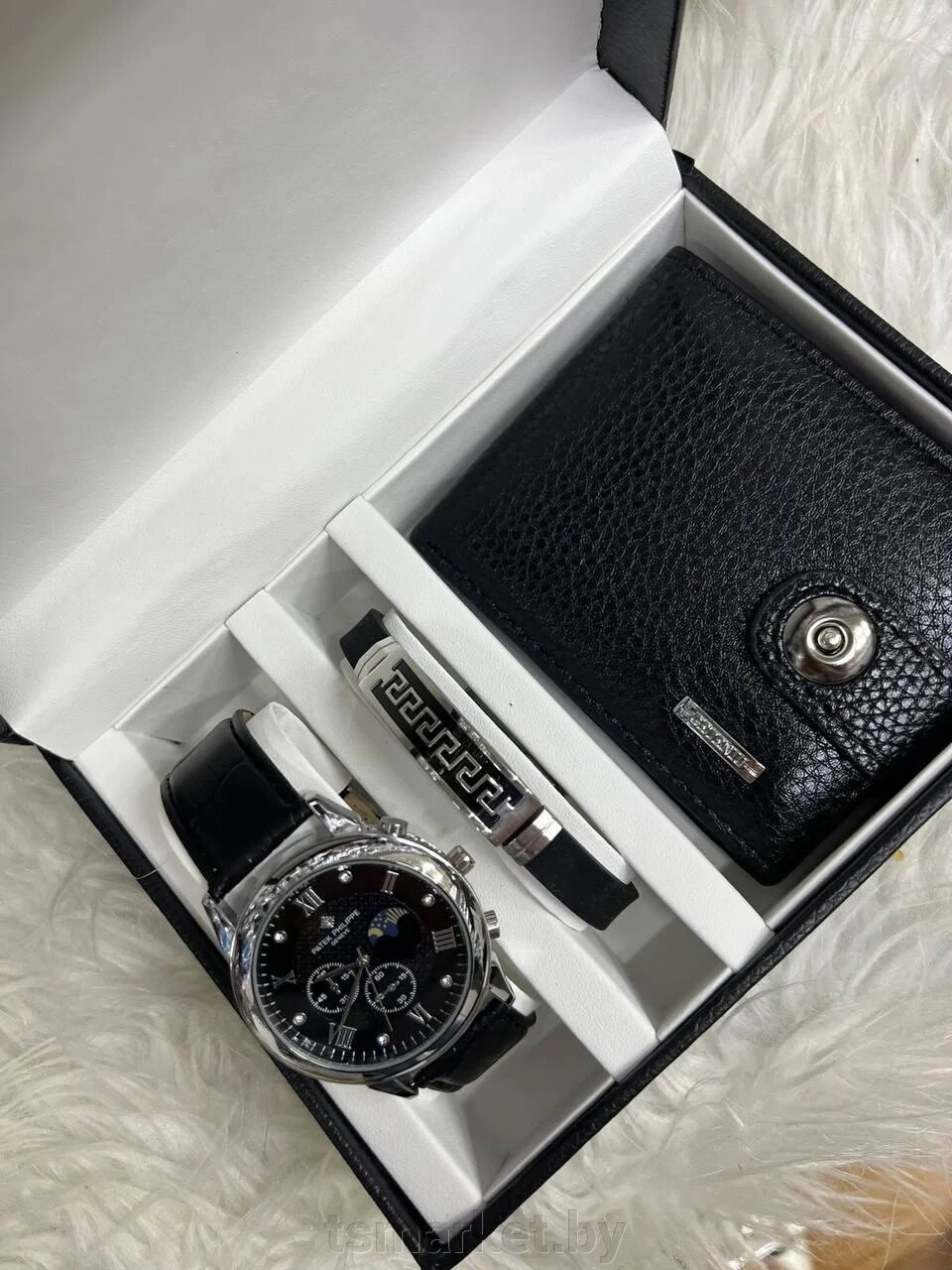 Мужской подарочный набор часы, браслет, кошелек от компании TSmarket - фото 1