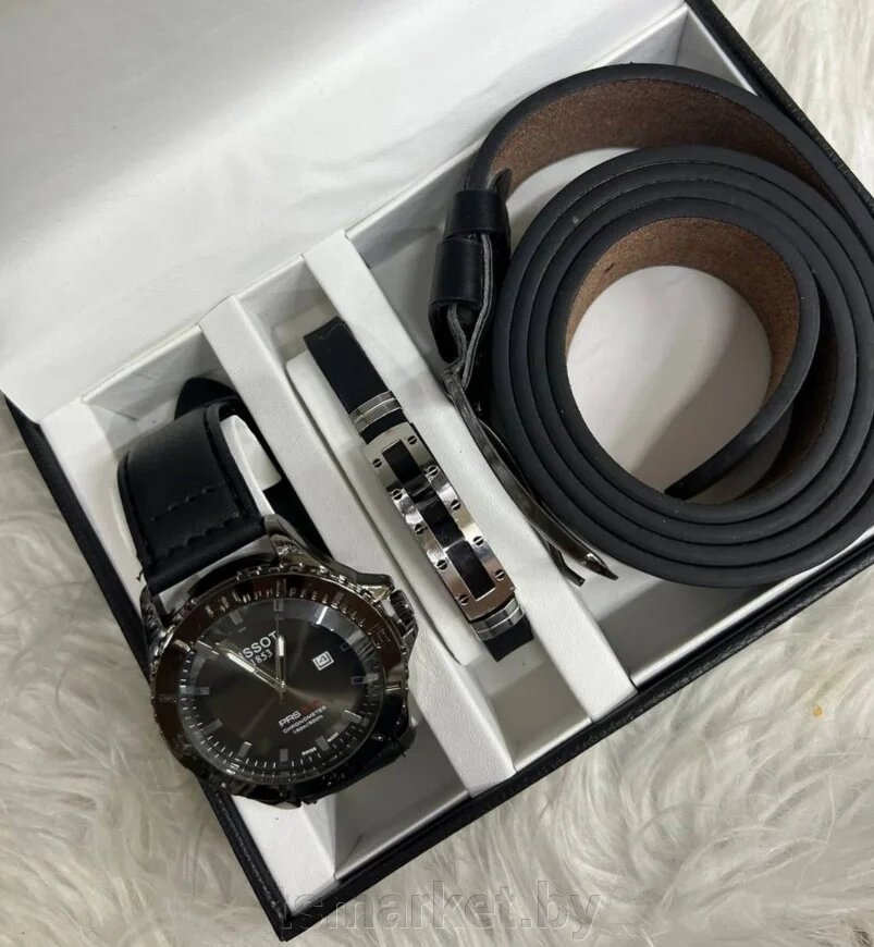 Мужской подарочный набор часы, браслет, ремень - ассортименте от компании TSmarket - фото 1