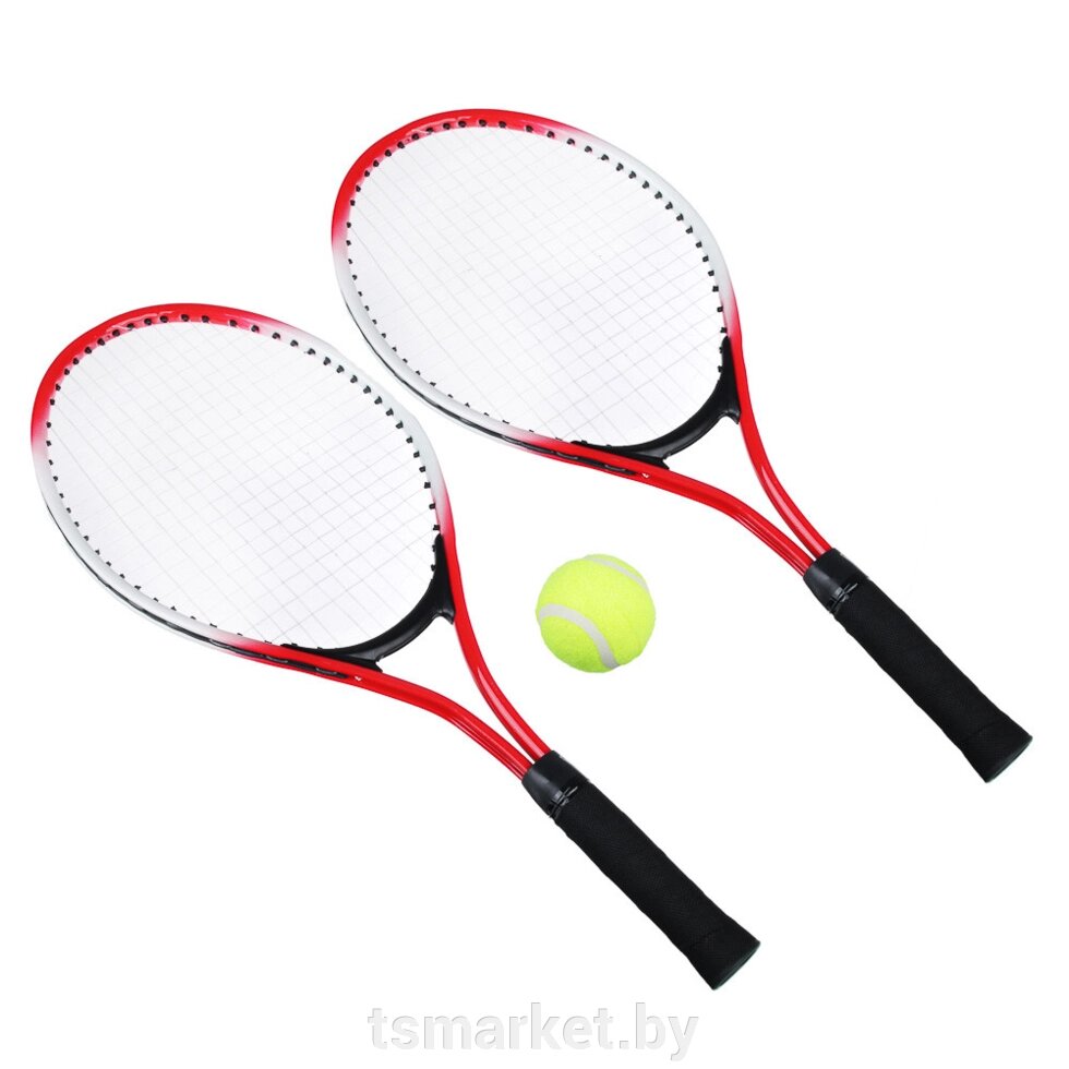 Набор для большого тенниса: 2 ракетки, мяч, в чехле от компании TSmarket - фото 1